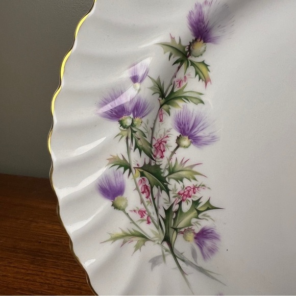 Thistle Bone China Platter Queen Anne Lochinvar Pattern Scottish Plate Server - Picture 6 of 8